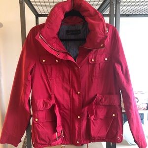 Red Zara Utility Jacket